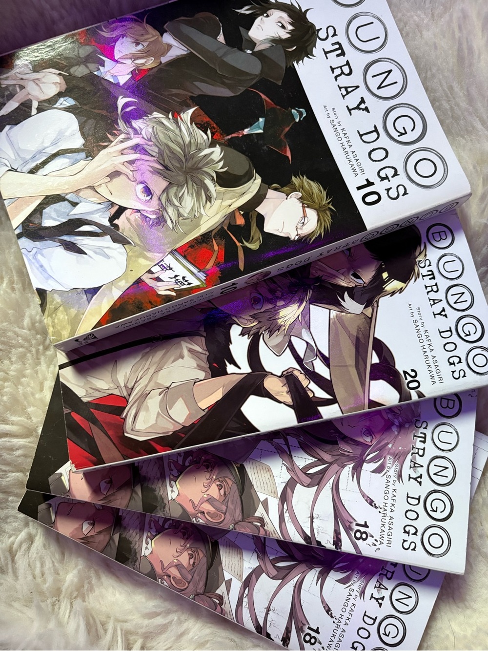 Bungo Stray Dogs - Volumes 10, 18, and 20